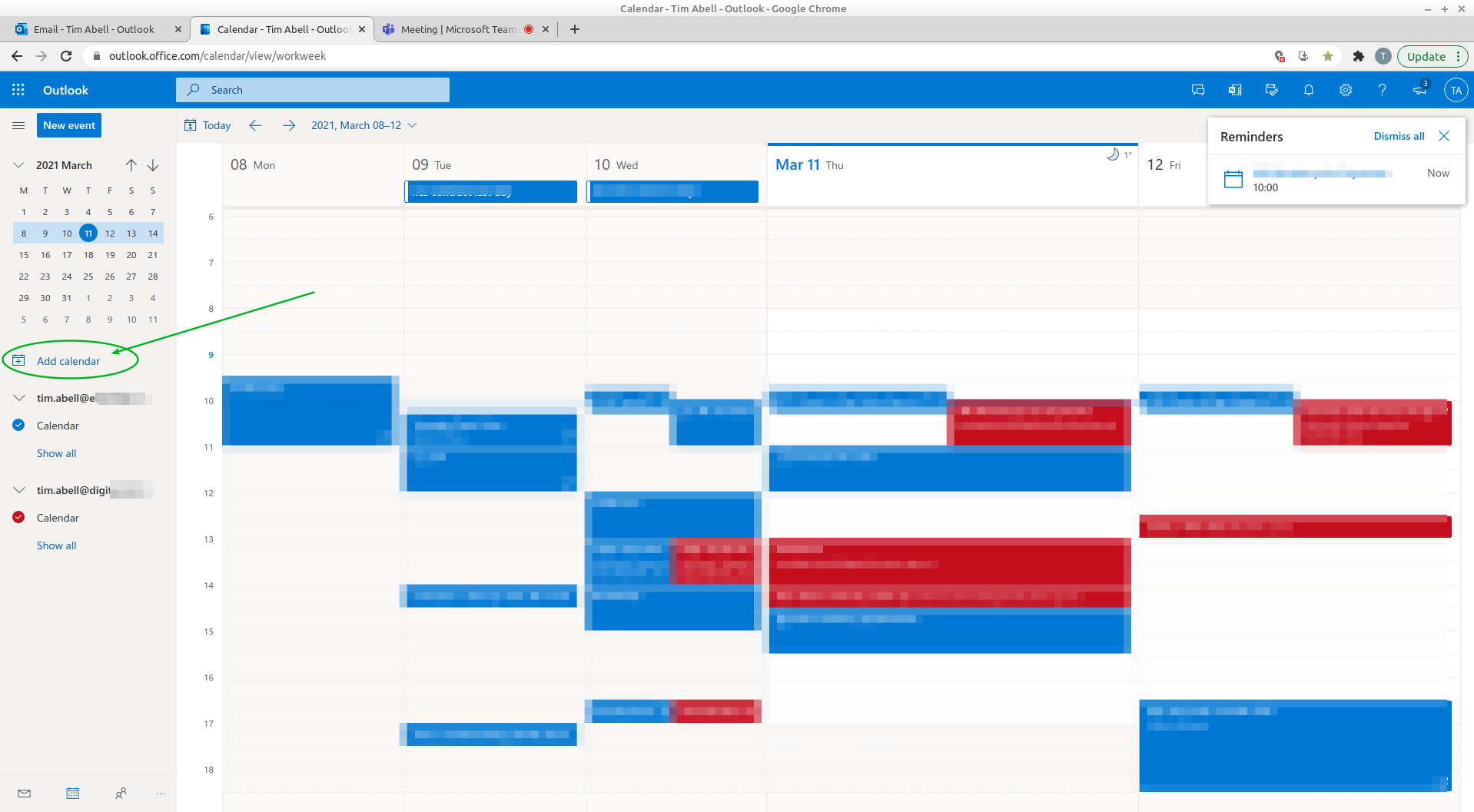 Link your outlook calendar with your google calendar Tim Abell