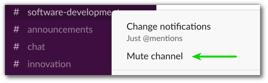 muting a channel